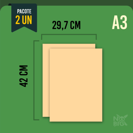 Pele Artificial para Treino de Tatuagem Ultimate NOPIG A3 – Parda – 2 Unidades